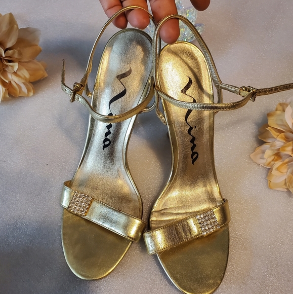 Nina wedges heels color gold good condition - Picture 9 of 12